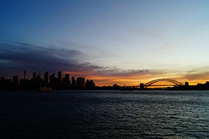 Coucher de soleil à Sydney 